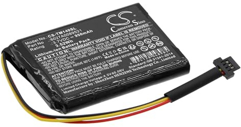 TCTK Akku 950mAh Kompatibel mit [Tomtom] 1EK0.052.02, 4EK0.001.02, Go 50, Go 500, GO 600, One 140, One 140S, 140S US Ersetzt 6027A0089521, AHA11110005, FMB0932008731, P2, VF65, VF6D, VF6S FBA