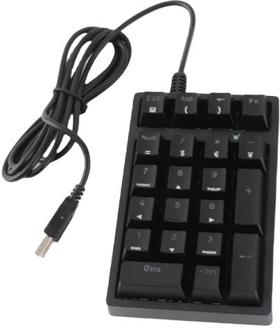 K21 Numeriskt Tangentbord, 21 Tangenter USB-trådbundet Mekaniskt Med Färg LED-bakgrundsbelyst, Blå Switch, Programmerbar För Bärbar Dator