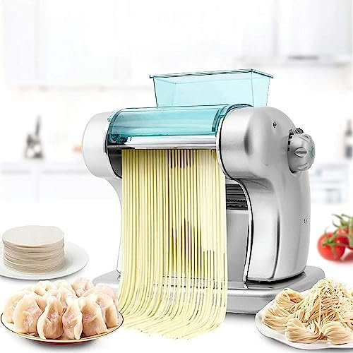 Máquina para Hacer Pasta, máquina eléctrica para prensar Fideos, máquina para Hacer Pasta de Espagueti, Cortador de Masa Comercial de Acero Inoxidable, albóndigas, Rodillo, Colgador de Fideos, máqui