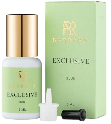 Colla Extension Ciglia BARBARA Exclusive 5ML | Lunga Durata fino a 8 Settimane | Ultrarapida 0,5-1 sec | Formula Delicata per Occhi Sensibili | Minimi Fumi | per One to One e Volume | Elastica