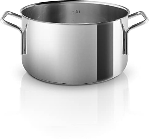 Eva Trio | Pentola in acciaio inox 3,6 l 20 cm | La pentola ideale per la cottura quotidiana. Abbastanza spaziosa per preparare stufati, pasta e verdure per tutta la famiglia | Acciaio lucido