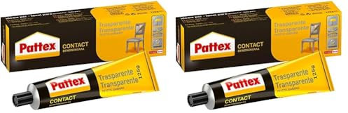 Pattex - Cola de contacto transparente, 125 g, Paquete de 2