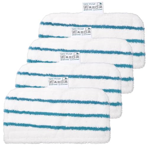 NINESPRING 4 Panni Ricambio Lavabili per Black and Decker,Panni Lavabili in Microfibra per Black & Decker Steam Mop FSMP20, FSMH1321JMD, FSM1500, FSM1600, FSM1610, FSM1620, FSM1621, FSM1630, FSMH162