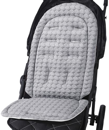Byeaon Protector Para Cochecito - Cojín para Cochecito de Bebé - Colchón Reversible de Doble Uso para Silla de Paseo, 36 x 64 cm - Funda de Asiento para Clima Cálido y Todas las Estaciones