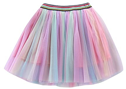 Generisch Faldas de ballet para niña, 2025, disfraz para fiesta de arcoíris con estrella de tul, falda de baile, morado, 4-5 años