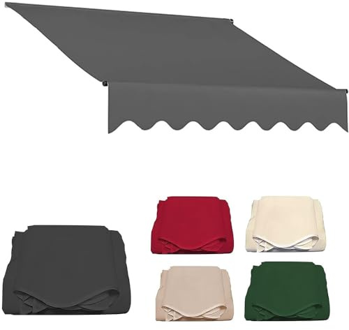 Auvent de rechange imperméable de qualité supérieure pour parasol de terrasse – Toile d'ombrage d'extérieur pour balcons, fenêtres et auvents de restaurant – Tissu de protection UV