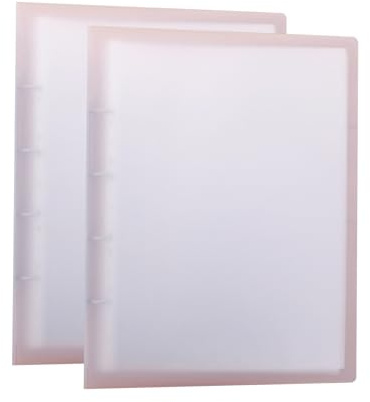 Cartelle di file, cartelle for documenti, 2 pezzi A3 Cartella for libri con tasche trasparenti rimovibili, copertina bianca traslucida Presentazioni progetto documenti/10 pagine