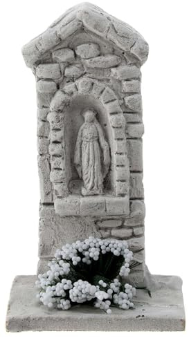 Holyart Accessori presepe per casa: Cappelletta Maria gesso 10x5x5 cm per presepe 10-12-14 cm