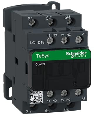 Schneider Electric LC1D18G7 Contactor 18A 120V50/60Hz, Cont. 18A 120V50/60Hz