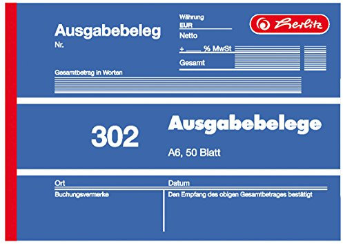 Herlitz ausgabebeleg A6, 50 Blatt, 1 Stück, X-20