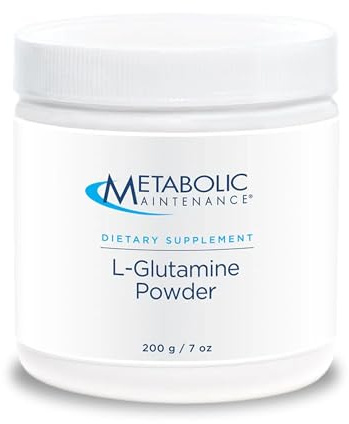 Metabolic Maintenance L-Glutamine Powder – 1000mg, Amino Acid Supplement, Easy Drink Mix, Supports Gut Health & Recovery for Women & Men – Unflavored, 200g (200 Servings)