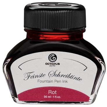 Octopus Finest Fountain Pen Ink ( 30 Milliliter ) - Red