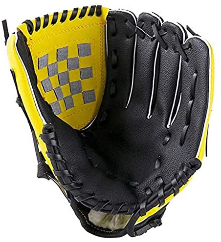ZYYRSS Baseballhandschuh Sportschlaghandschuhe mit weichen, soliden PU-Lederverdickungskrügen Softballhandschuhe 12,5 Zoll für Jugendliche Erwachsene, linker Handschuh für Rechtshänder