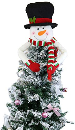 TOYANDONA Punte per Albero di Natale Pupazzo di Neve Puntale albero Topper Pupazzo di Neve Hugger per o Di Decorazioni di Festa Rifornimenti Del Partito