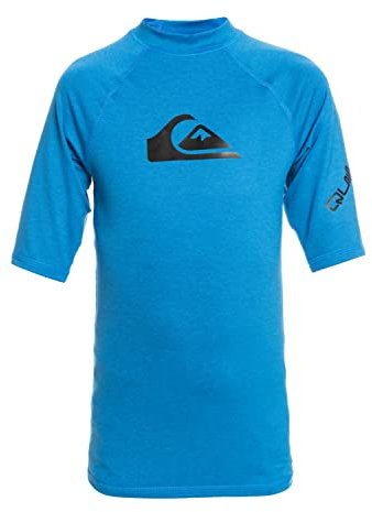 Quiksilver All Time - Kurzärmliger Rashguard mit UPF 50 für Jungen 8-16 Blau