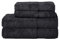 Komfortec 4er Handtuch Set aus 100% Baumwolle, 2er Badetücher 70x140 cm und 2er Handtücher 50x100 cm, Frottee, Weich, Schwarz