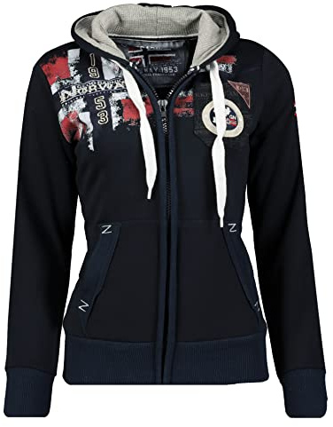 Geographical Norway Fespote Lady - Sudaderas Mujer con Capucha Y Bolsillos - Sudadera Manga Larga Chaqueta Caliente - Cremallera Jersey Mujeres Primavera Verano Otoño Invierno