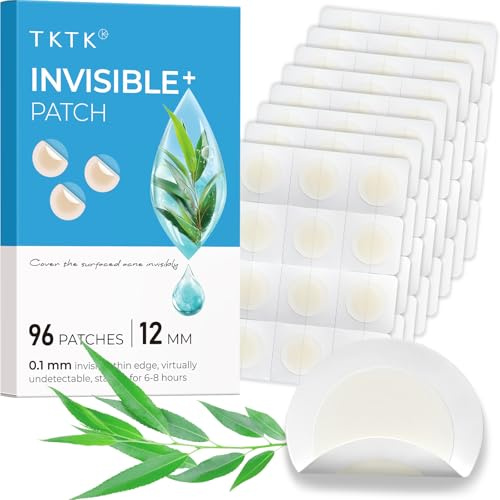 TKTK Pimple Patches, 12mm Invisible Acne Cover for Face with Salicylic Acid