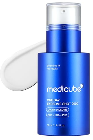 medicube Exosome Shot Zero 2,000 PPM Spicule Facial Serum | Liquid Skin Booster Serum | Exosome, AHA+BHA+PHA | Pore Care, Dead Skin Cells, Skin Texture | Korean Skincare, 1.01 fl.oz