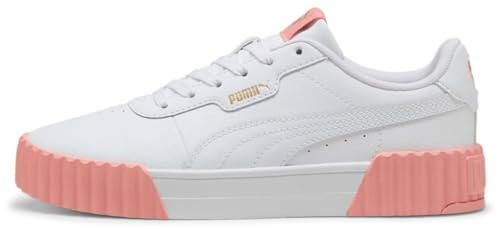 Puma Carina 3.0, Basket Femelle, Puma White-Pink Fruit-Puma Gold,