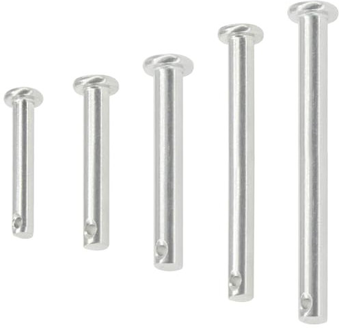 20 PCS 304 Stainless Steel Single Hole Clevis Pins,M4 M5 M6 Location Pin with Hole