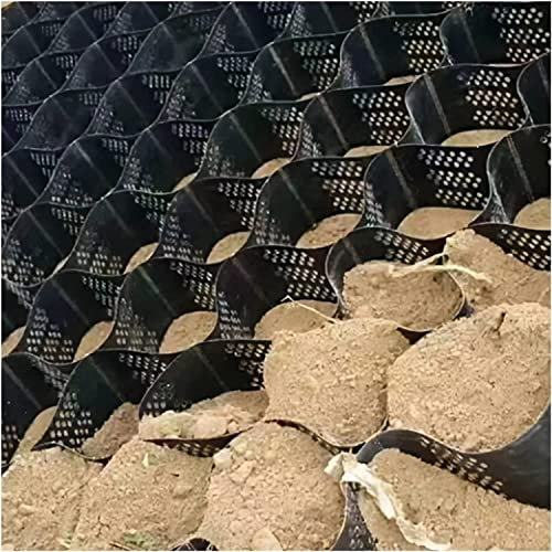 SAFWELAU Pavimentación de Arena Geocelda Estabilizador Geocelda Permeable, 5 cm de Alto Red de Tierra escalable por Garden Path Pasarela Estacionamiento