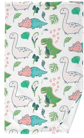 linqin Handtücher, niedliche Dino-Badehandtücher, Handtücher, kleine Badetücher, Waschlappen, 40,6 x 71,1 cm