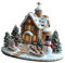 harayaa Adorno de Mesa de casa de Jengibre navideña, Pueblo navideño en Miniatura de acrílico para Escritorio de Oficina