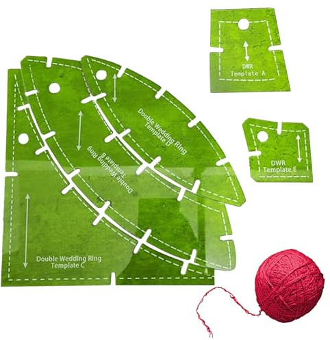 Plantillas de acolchado acrílico – Plantillas de costura acrílicas, juego de plantillas de edredón, manualidades de costura de patchwork | Reglas para edredones resistentes y precisas, plantillas de f