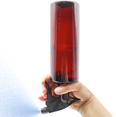OFFIDIX 360° Bewässerungssprayflasche 2 Packungen Kunststoff leere Sprayflaschen Mister mit verstellbarer Düse für Reinigung, Gartenarbeit (Braun)