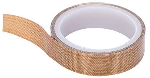TICFOX Nastro in Tessuto di Teflon, Nastro resistente al calore in PTFE adesivo isolante termico rotolo per sigillant, Resistente al Calore Fino a 300℃(0,18mmx13mmx10m)