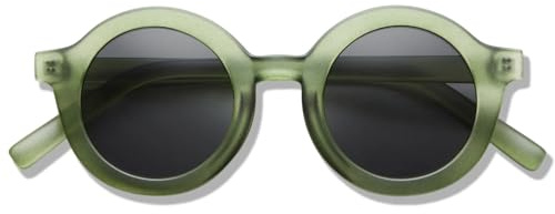 BABYMOCS Lunettes de Soleil Enfant 1,5-7 ans | Bioplastique Recyclé et Protection UV400 100% | Lunettes de Soleil Rondes Pour Garçons et Filles, Sans BPA | Fait main - Design Suédois