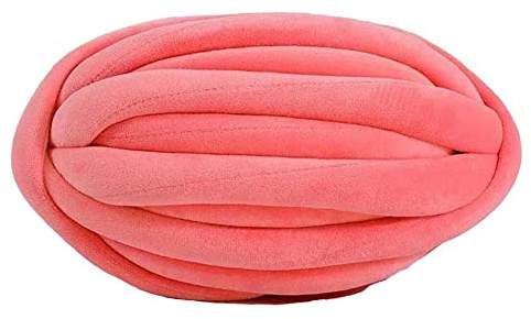 Handstickgarn, Super Chunky Knit Crochet Hand Knitting Yarn Multicolor DIY Blanket Pillow Animal Nest(Watermelon red)