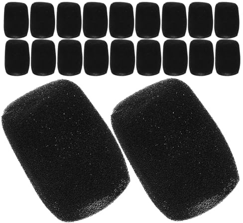 SUPVOX Cubierta de Esponja para Micrófono de Estudio 24 Piezas, Filtro Antiviento U-shaped para Micrófono Inalámbrico, Protector Antipop Reducción de Ruido para Grabación y Canto