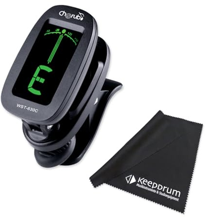 Cherub WST-630 stämapparat clip-on tuner med trasa