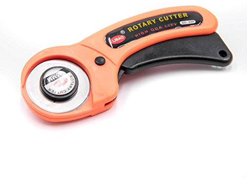 vhbw Cutter rotatif couture pour couper le tissu et le cuir - Couteau rouleau, Ø 45 mm