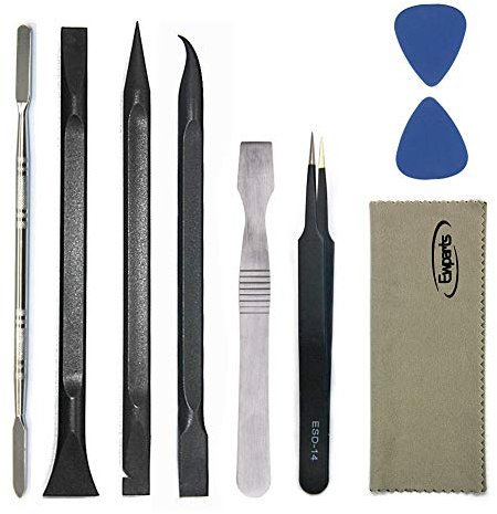 Ewparts 9 en 1 outil de levier, outils de démontage, ouverture de téléphone, ordinateur portable, kit d'outils de réparation pour iPhone/Smartphone/Tablette Retina