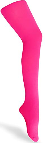 Merry Style Collants Fins pour Filles - Collants pour Enfants Vêtements de Ballet pour Filles en Microfibre 60 DEN WLSS001 (Neon Rose 104-110)