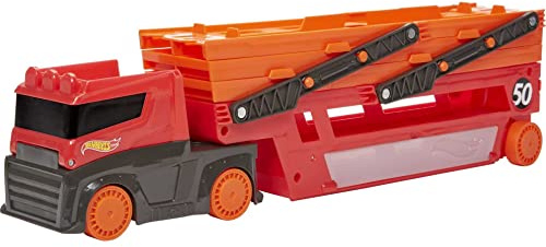 Hot Wheels GWT37 - MEGA Hauler Truck mit Platz für 50 Autos, Spielzeug ab 3 Jahren, Abweichungen in Verpackung vorbehalten