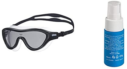 ARENA The One Mask Anti-Fog Schwimmmaske für Erwachsene, Schwimmmaske mit Großen Gläsern & Instant Anti-Fog Spray für Schwimmbrillen, Antibeschlag, Anti-Fog für Linsen, Schwimmzubehör, 35 ml Flasche