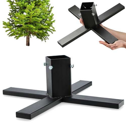 KADAX Universeller Weihnachtsbaumständer, Weihnachtsbaumhalter, Weihnachtsbaum Standfuß, Tannenbaumständer, Christbaumständer, Baumständer (51x51cm ver1)