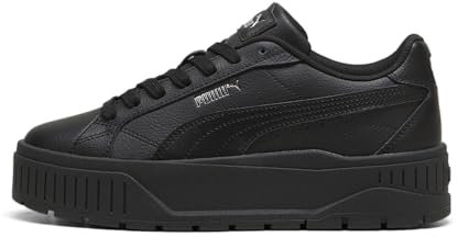 PUMA Damen Karmen II L Sneaker, Schwarz Schwarz Silber, 38 EU