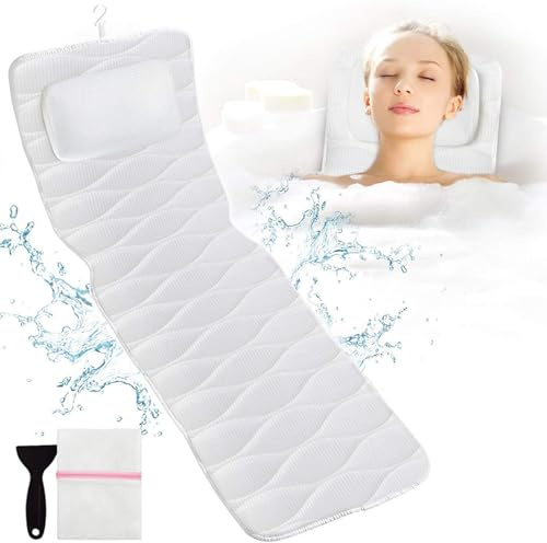Cuscino per vasca da bagno completo con 13 ventose per testa, collo, spalle e schiena, per rimuovere la cellulite e la pelle secca, massaggio delicato