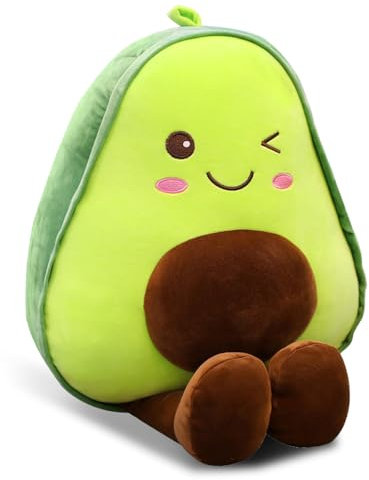 Wishstar Peluche Aguacate Cojín 30cm, Juguete de Felpa Suave y Dulce, Regalo de Peluche para Niños, Cojín de Lanzamiento, Peluche Juguete de Aguacate, Regalos para niños, niñas y niños