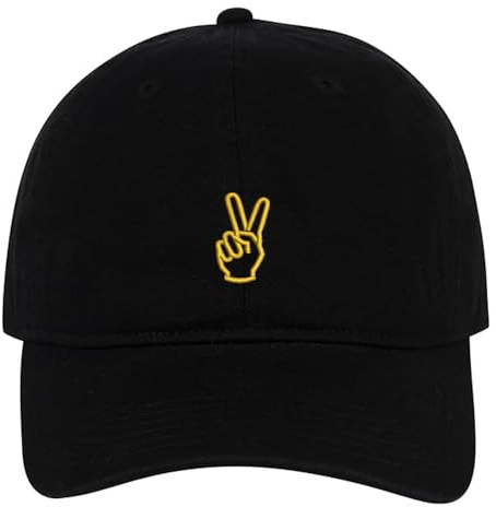 MIMAYIN Peace Hand V Victor Baseball Cap Stickerei Basecap Baumwolle Verstellbare Reine Farbe Baseballmütze Sport Visier Hut für Herren Damen