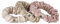 PARSA Beauty Signature Zopfhalter mehrfarbig Set – luxuriöse Haargummis aus Satin in Nude & Rosé, sanft zum Haar, elegantes Design mit Signature Icon, ideal für stilvolle Frisuren & besondere Anlässe