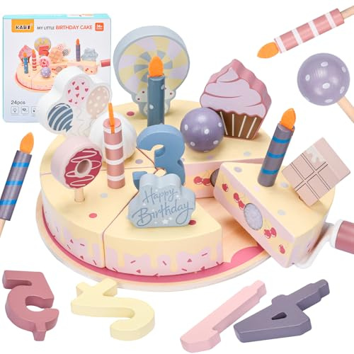 XULIERUX Juguete De Madera para Cocina, Accesorios Cocina Juguetes, Juguete De Comida Madera, Regalo Niños 2 3 4 5 Años