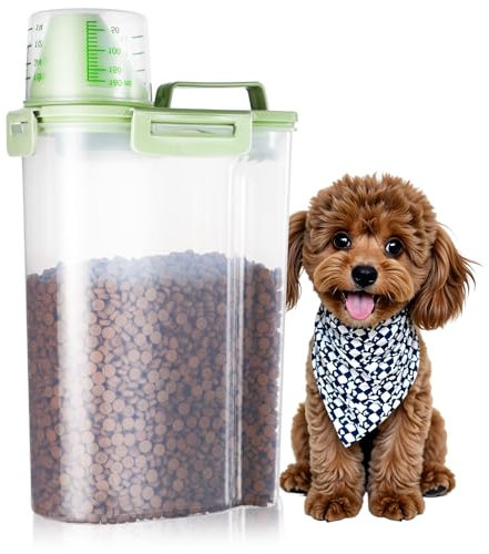YBEATY Dog Food Storage Container with Upgraded Spout Cup Cat Food Storage Dispenser Bin with Nozzle Portable Large Airtight Pet Food Storage Dispenser for Bird Seed Oatmeal Rice Flour Brown Sugar