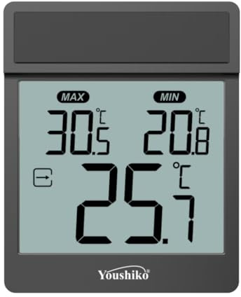 Digital Window Thermometer for Determining Outdoor Temperature with Minimum Maximum Easy Attachment