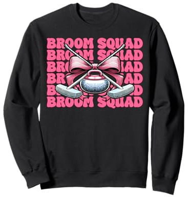 Escoba Escuadrón Curling Stone Jugador Chica Mamá Coqueta Arco Sudadera